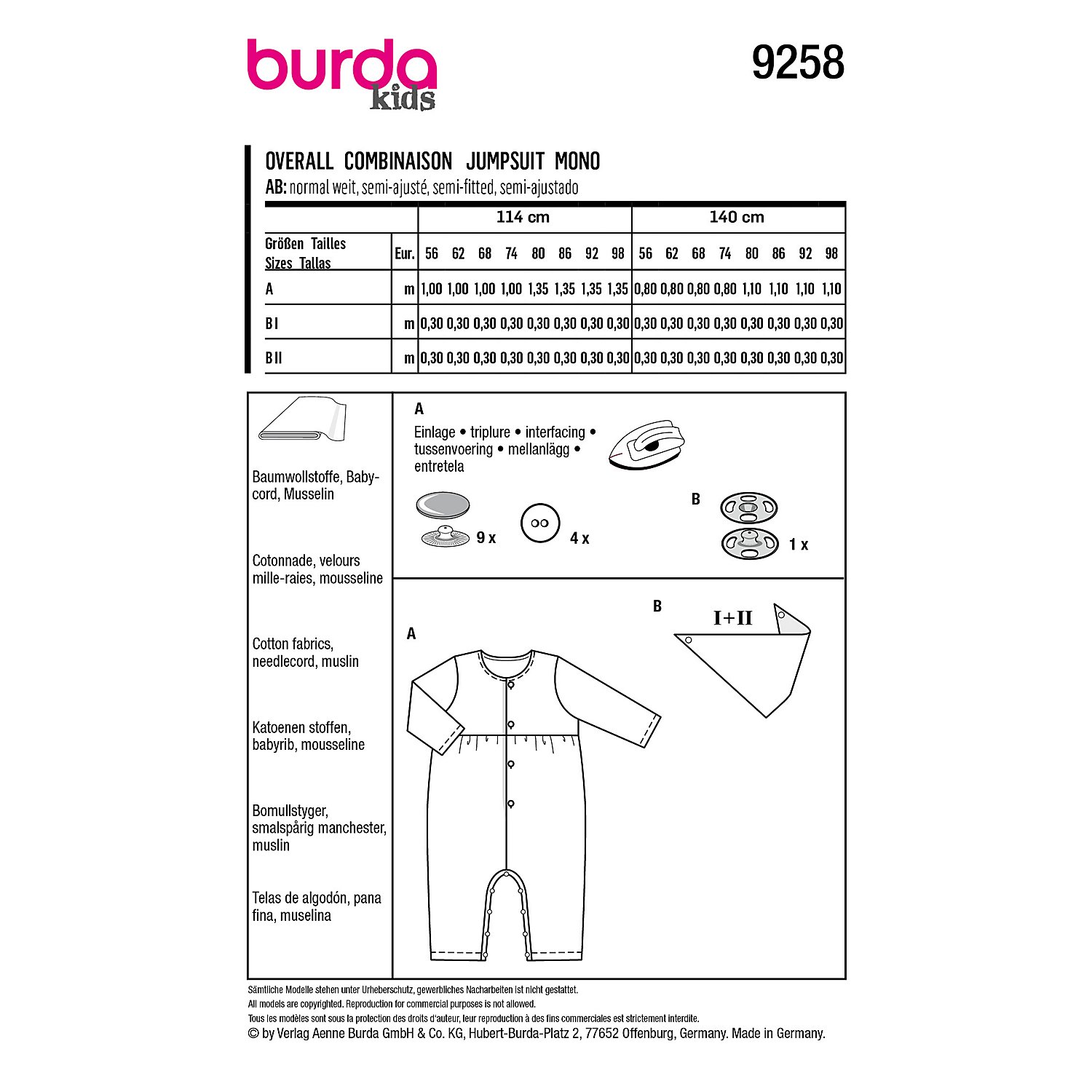 burda Schnitt 9258 