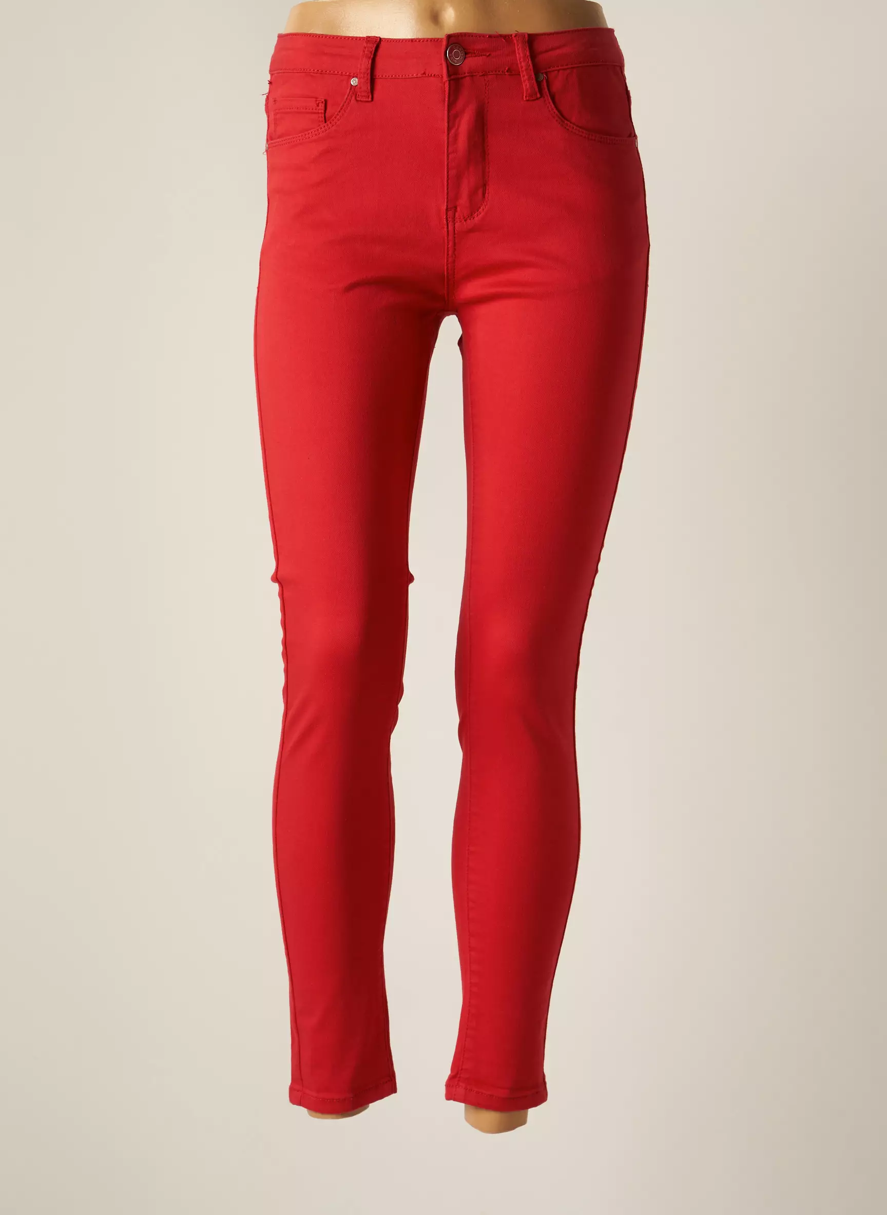 Nina Carter Pantalons Slim Femme couleur rouge