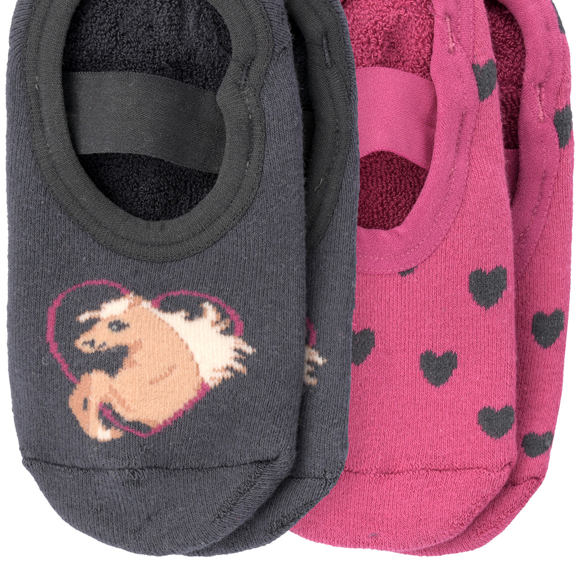 2 Paar Mädchen Stoppersocken mit Print