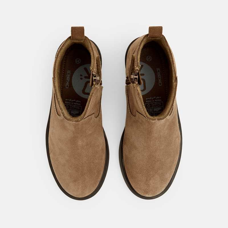 Boots en cuir blanches fille