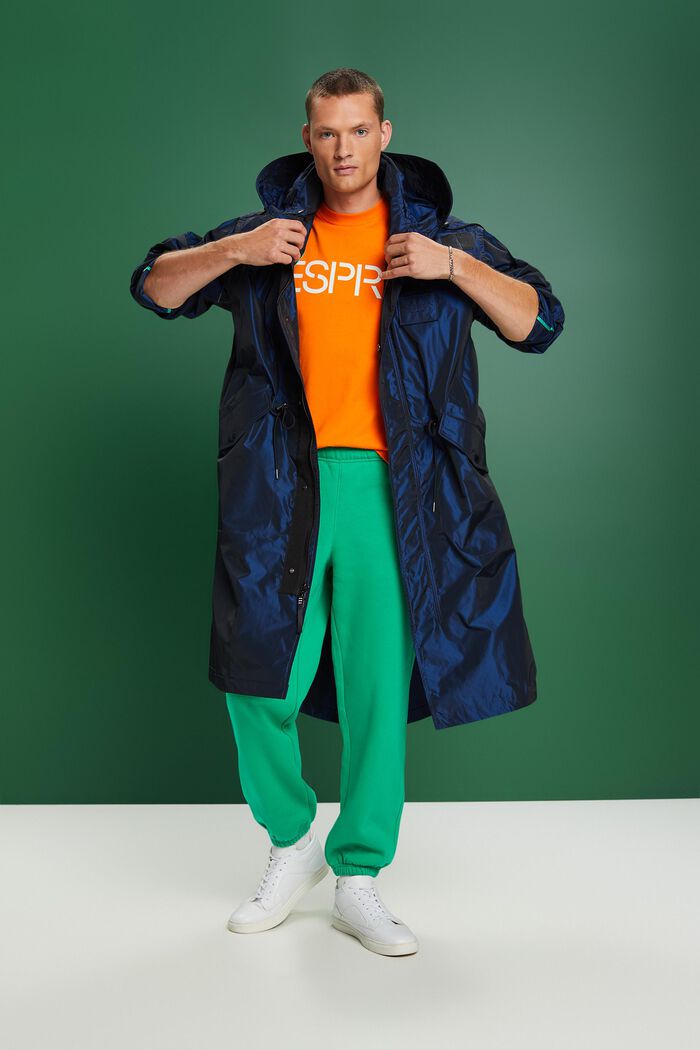 Kapuzen-Parka im Metallic-Look