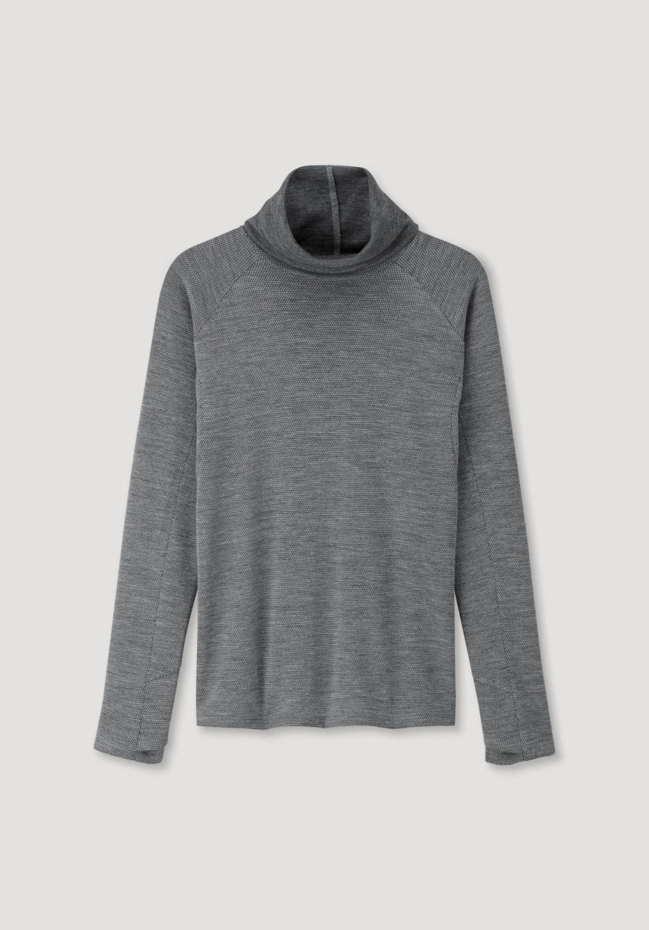 Performance-Shirt aus Bio-Merinowolle mit Bio-Baumwolle