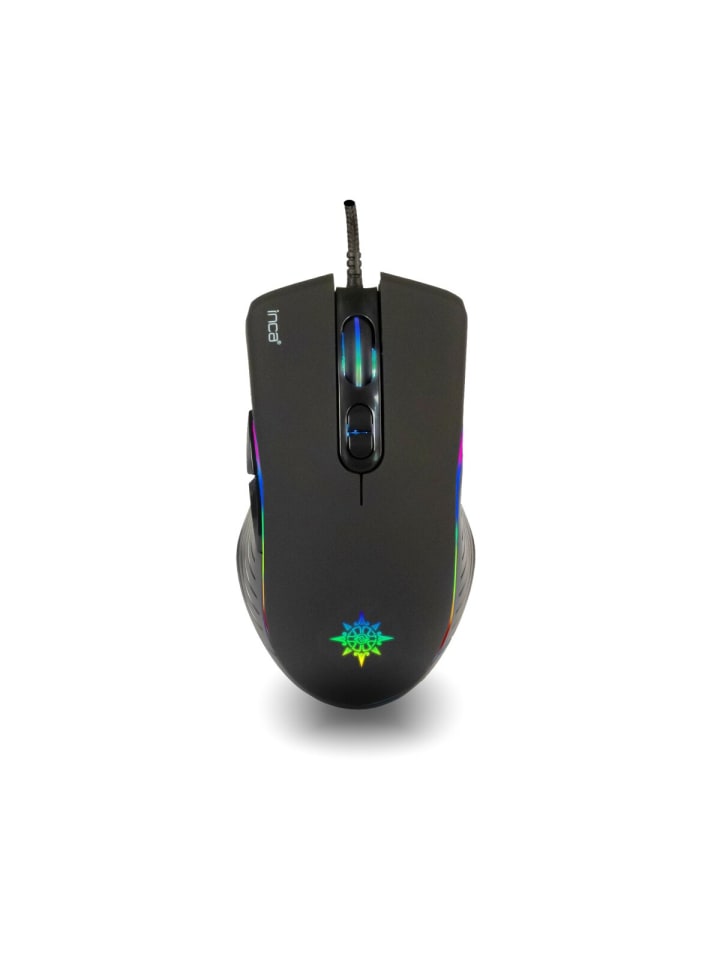 Inca Inca RGB Makro Tasten Professional Gaming Maus 4800 DPI schwarz in schwarz günstig kaufen onesize