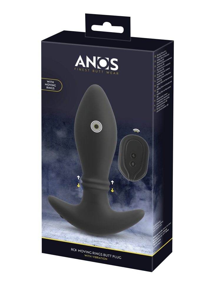ANOS Analplug RC Moving Rings -Plug in schwarz günstig kaufen 16 cm