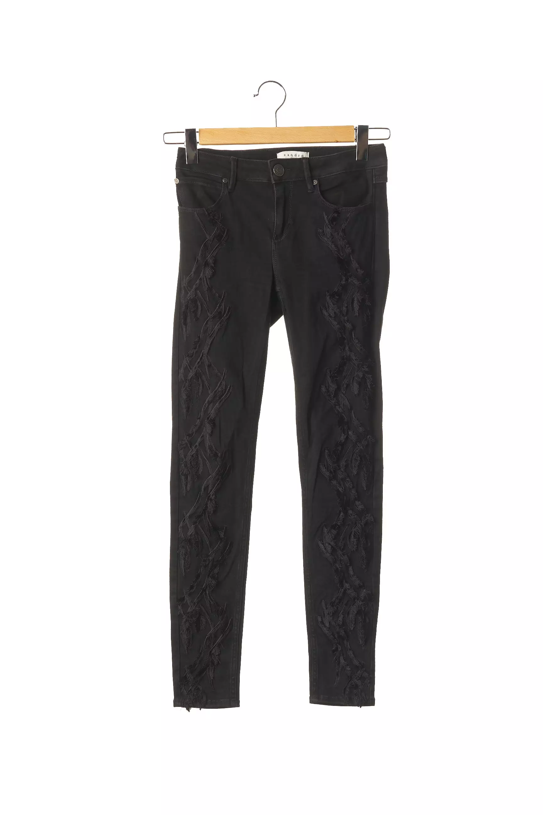 Sandro Pantalons Slim Femme couleur noir