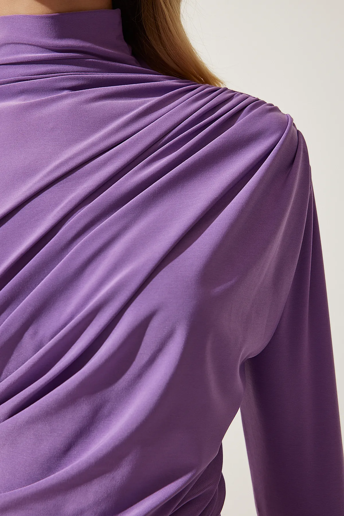 Happiness İstanbul  Bluse - Lila - Slim Fit