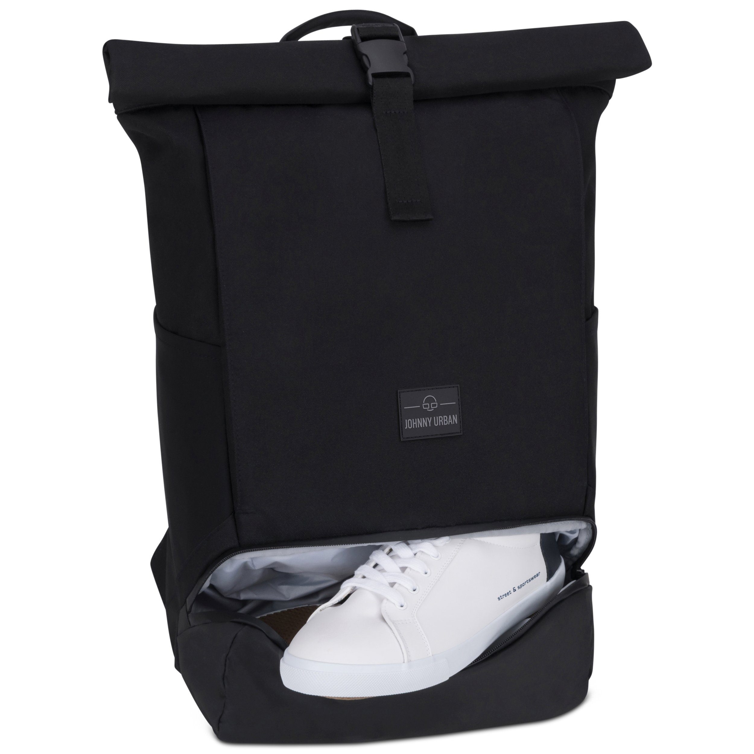 Johnny Urban Cityrucksack Allen Large, Rolltop Damen Herren, Laptop Fach, Wasserabweisend