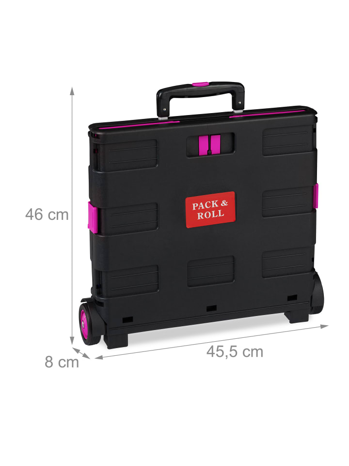 relaxdays Einkaufstrolley in Pink günstig kaufen onesize