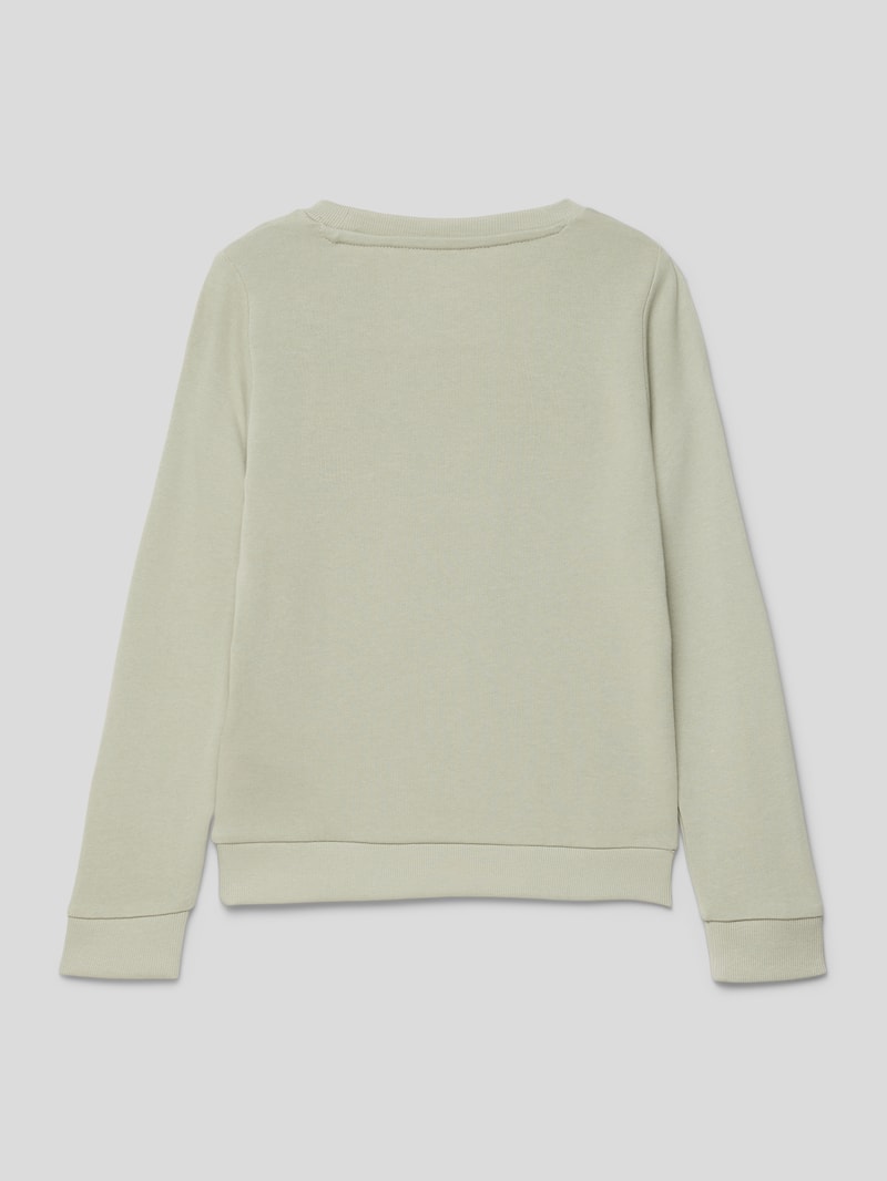 Sweatshirt mit Label-Print in schilf