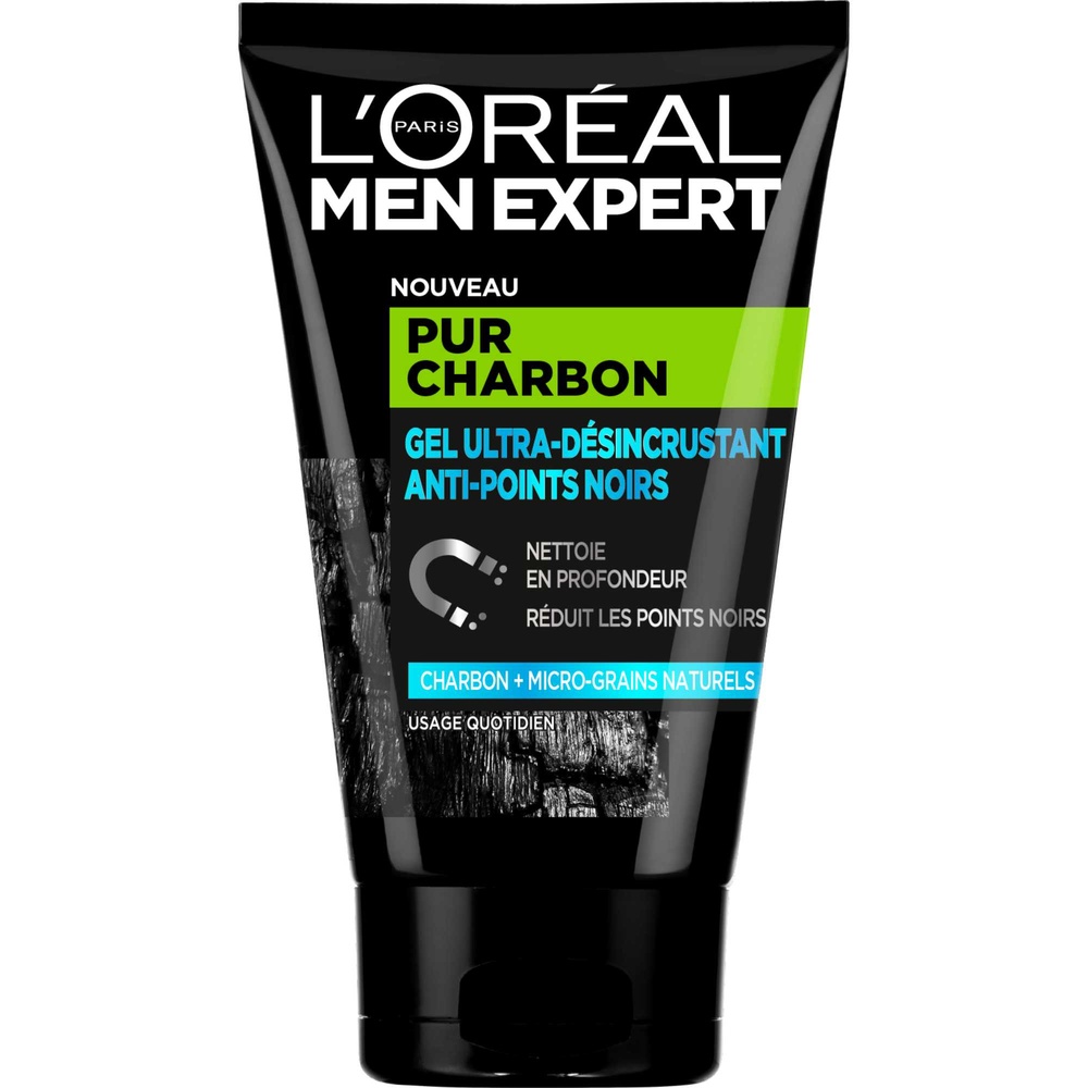 L'Oréal Paris MEN EXPERT PUR CHARBON Gel Ultra-Désincrustant Anti-Points Noirs Visage Homme