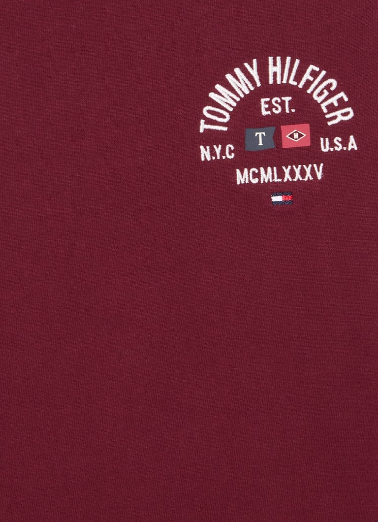 Tricou cu mânecă lungă Tommy Hilfiger cu logo imprimat