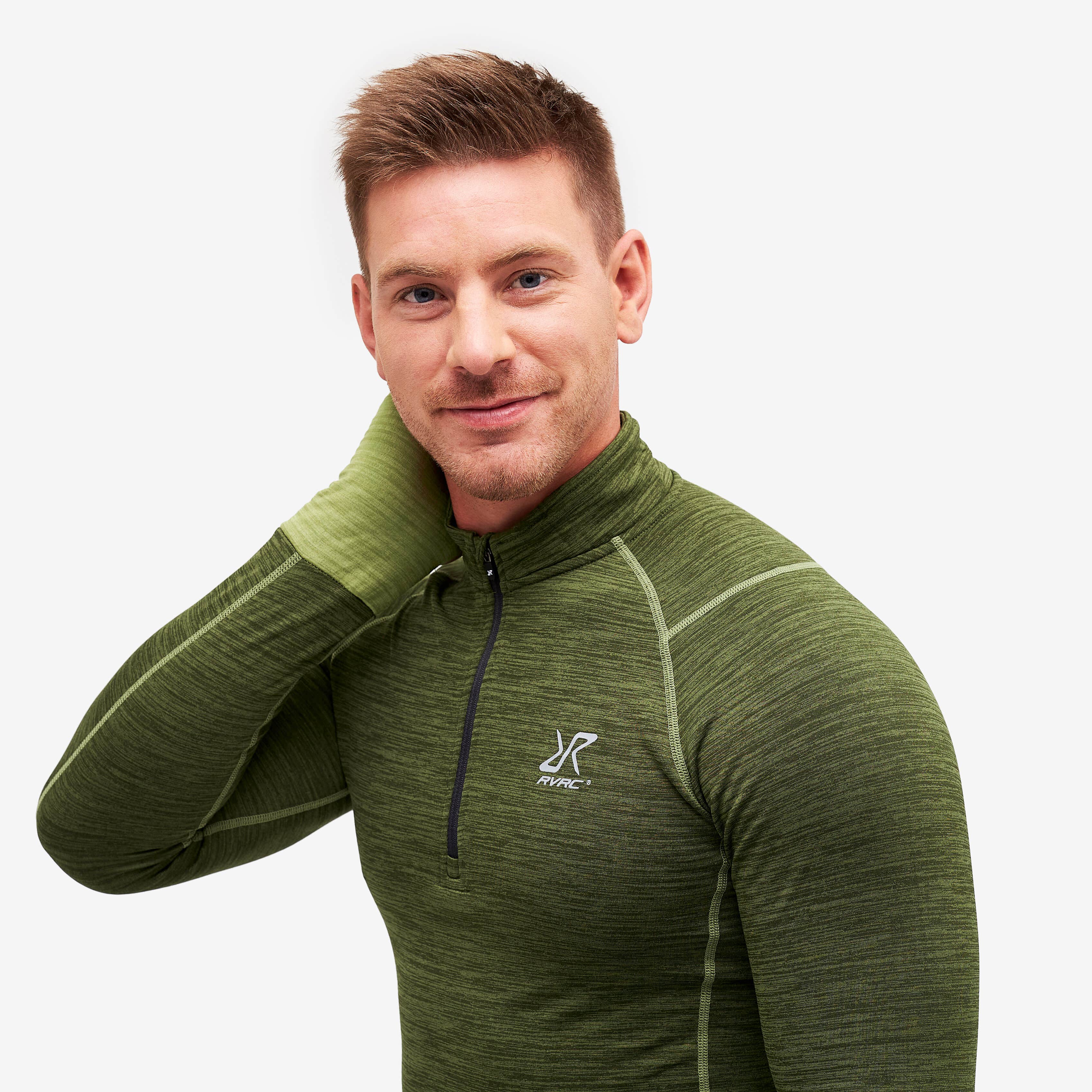 Hiball Waffle Base Layer Set Homme Olive Night