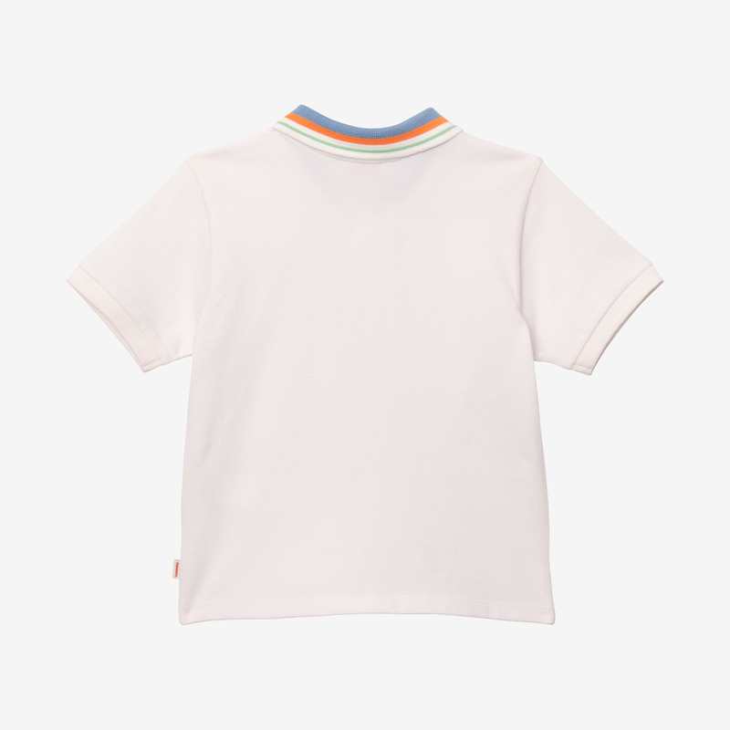 Polo bébé garçon à col rayé beige Catimini