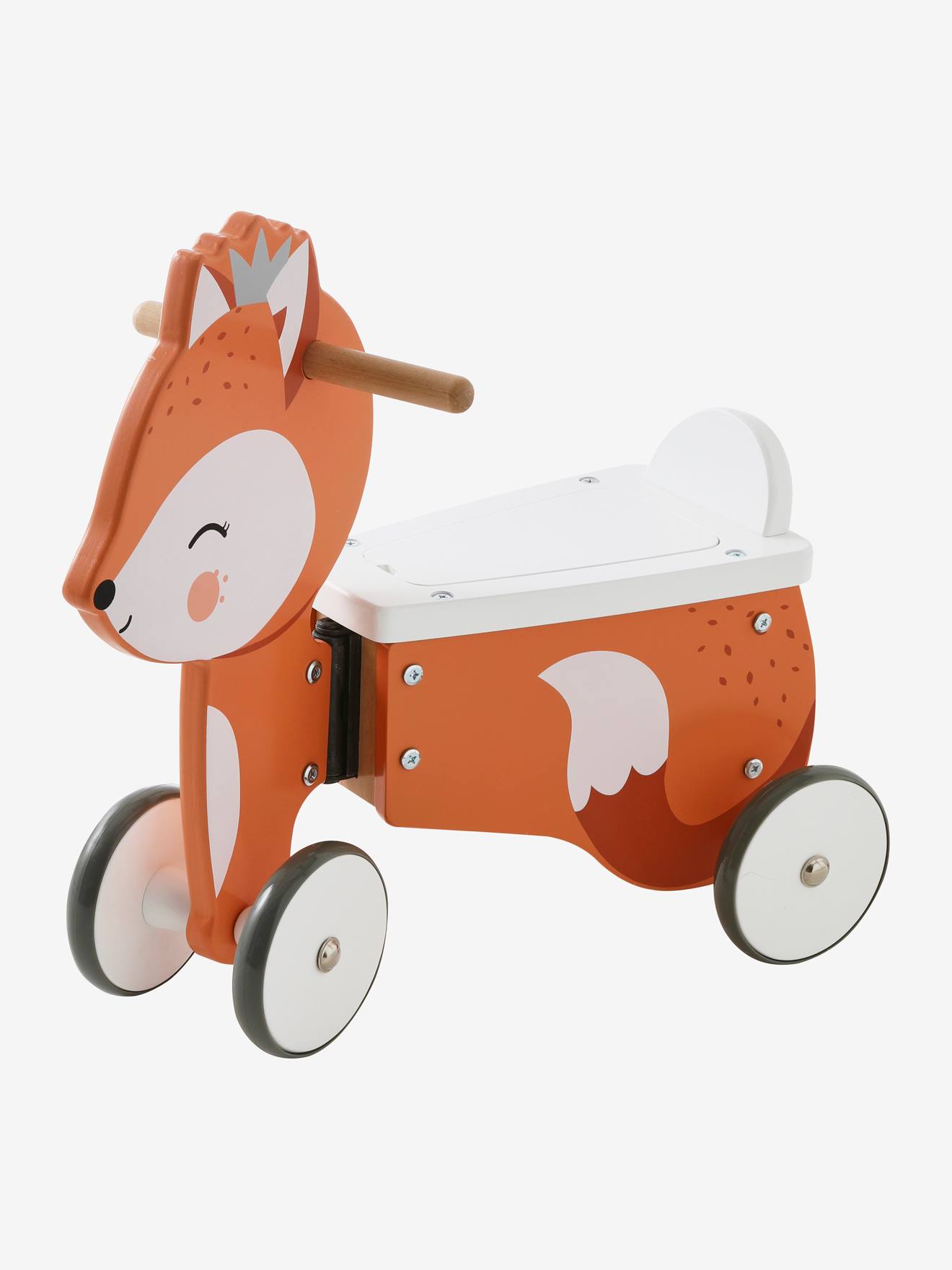 Porteur coffre renard en bois FSC® multicolore