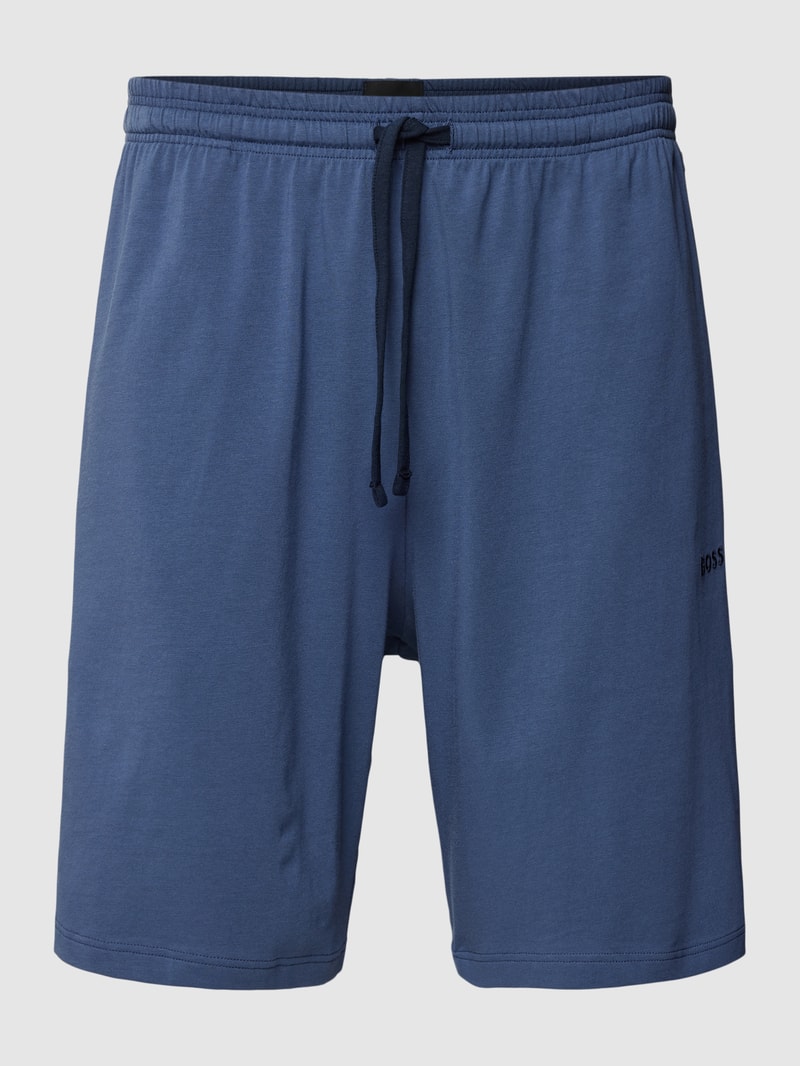 Sweatshorts mit elastischem Bund in blau