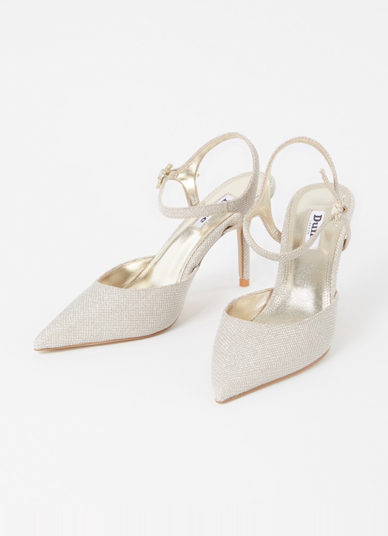 Dune London Channel sandalette with rhinestones