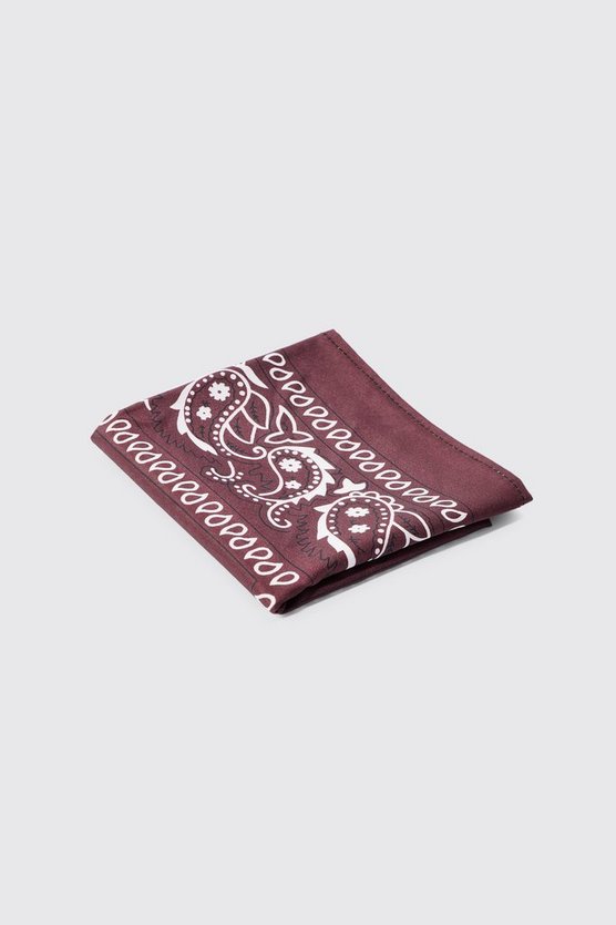 Braunes Bandana mit Paisley-Print