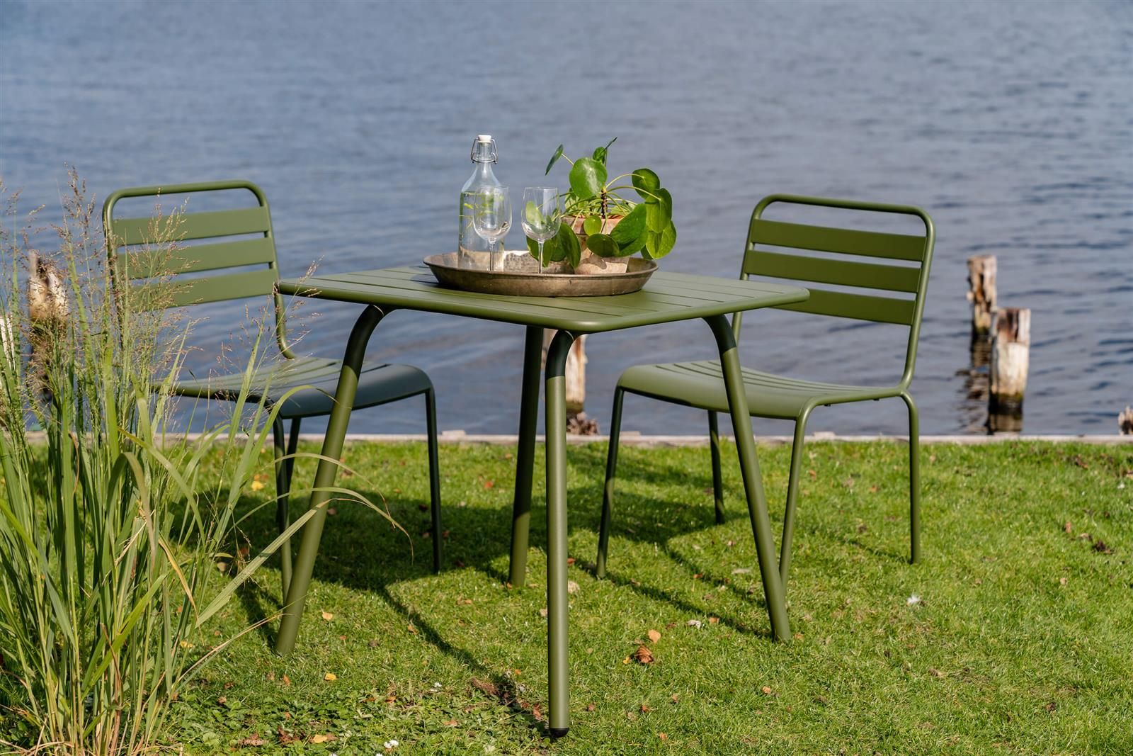 MaximaVida Max Armeegrün Metall Gartenstuhle