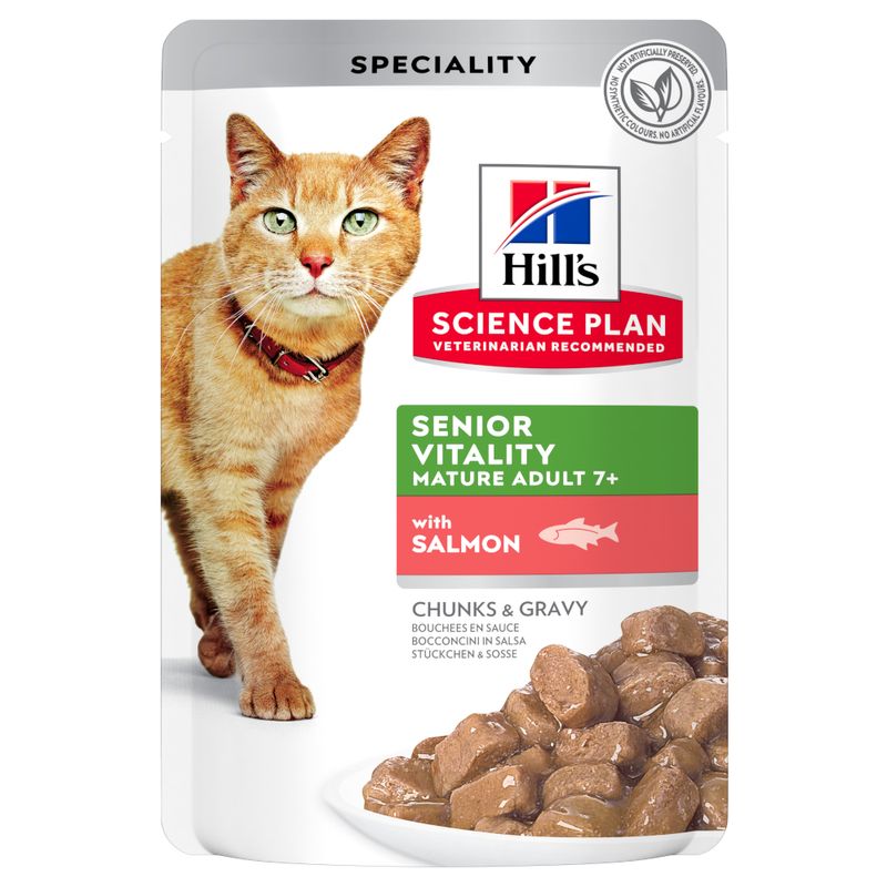 Hill's Science Plan Feline Mature Adult 7+ Senior Vitality Huhn & Lachs