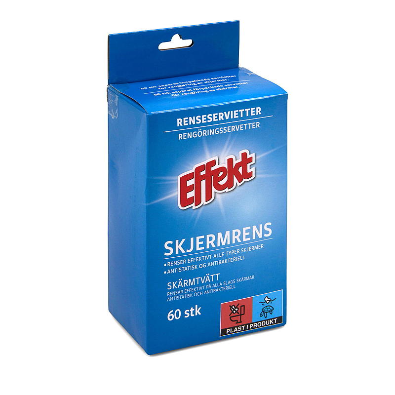 Effekt Skjermrens 60 stk renseserviett