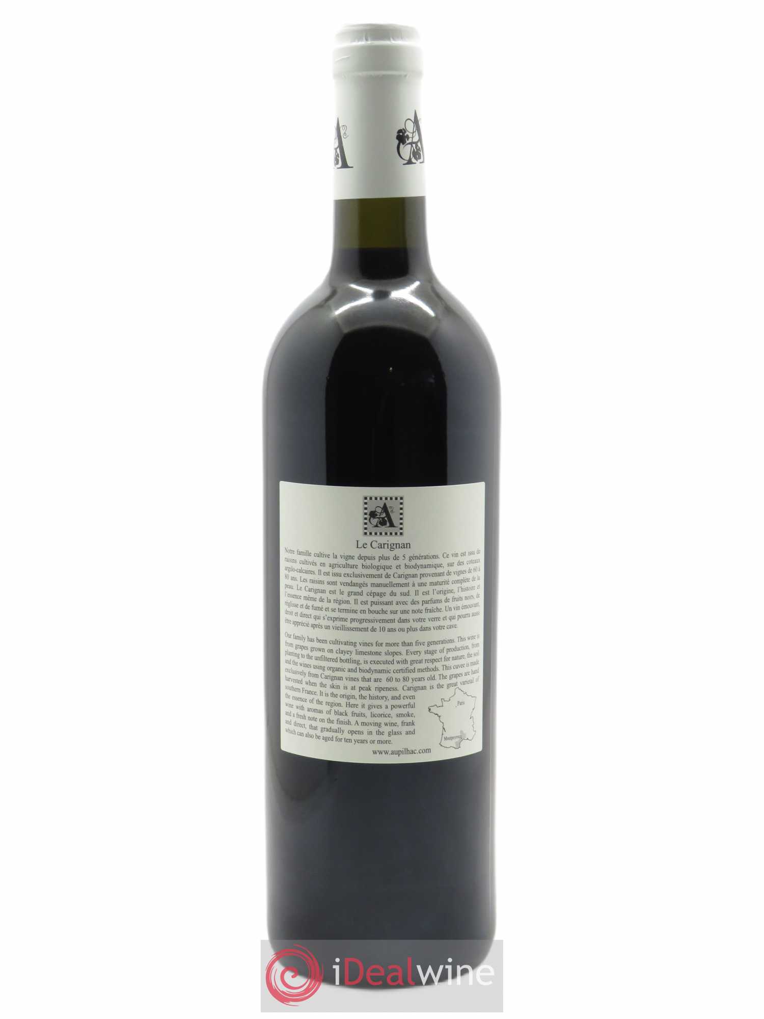 Vin de France Aupilhac (Domaine d') Le Carignan Sylvain Fadat  2020 - Lot de 1 Bouteille