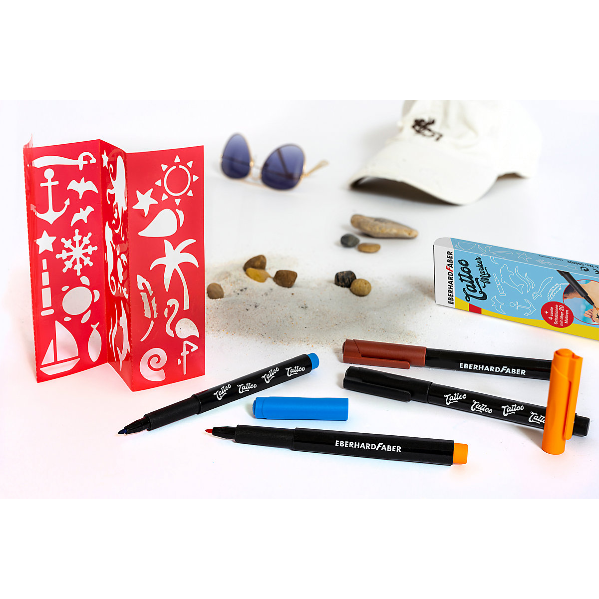 Tattoo Marker Beach, 4 Farben