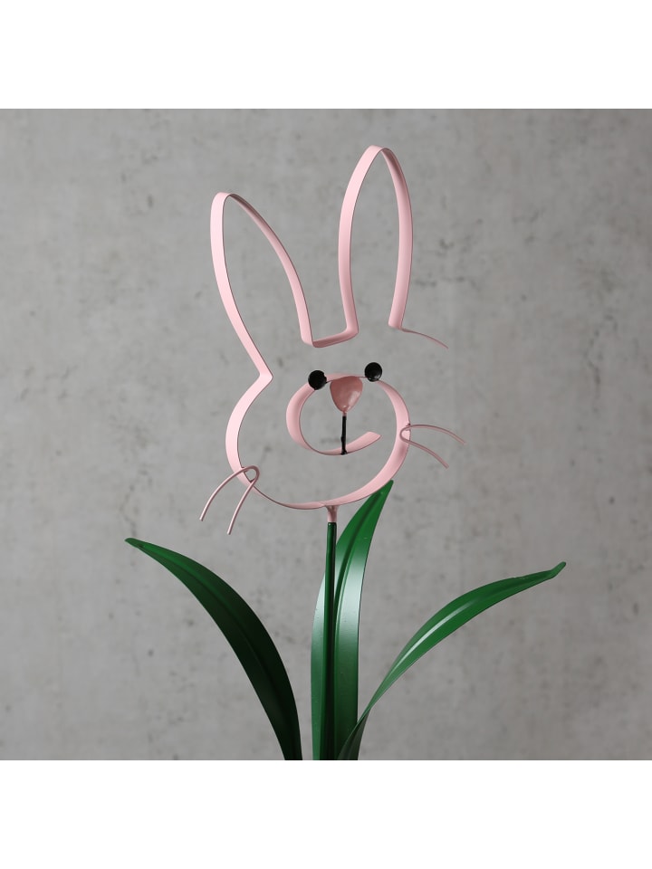 MARELIDA Hase BUNNY Osterhase Beetstecker Gartendeko H: 61,5cm in rosa günstig kaufen onesize