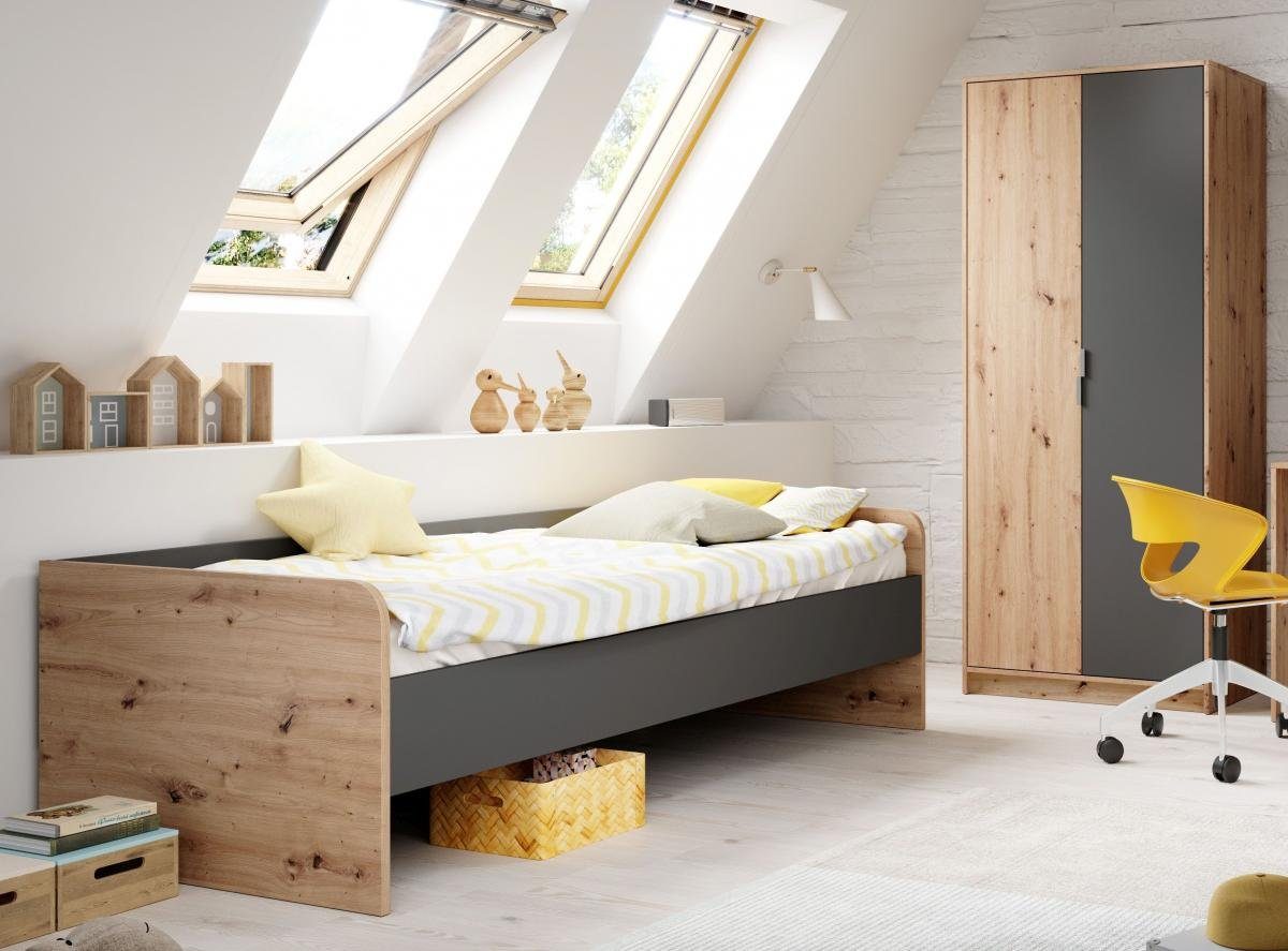 Storado Jugendzimmer-Set Jugendzimmer Set Karla artisan eiche graphit 5-tlg