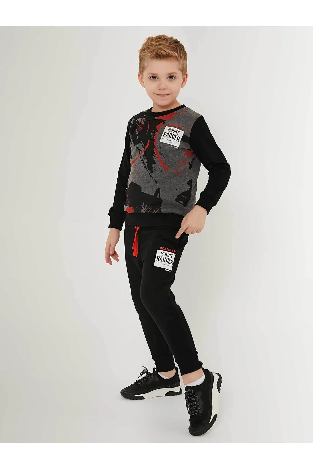 ROLY POLY  Trainingsanzug-Set für Jungen im Alter von 2–7 Jahren – Anthrazitmeliert