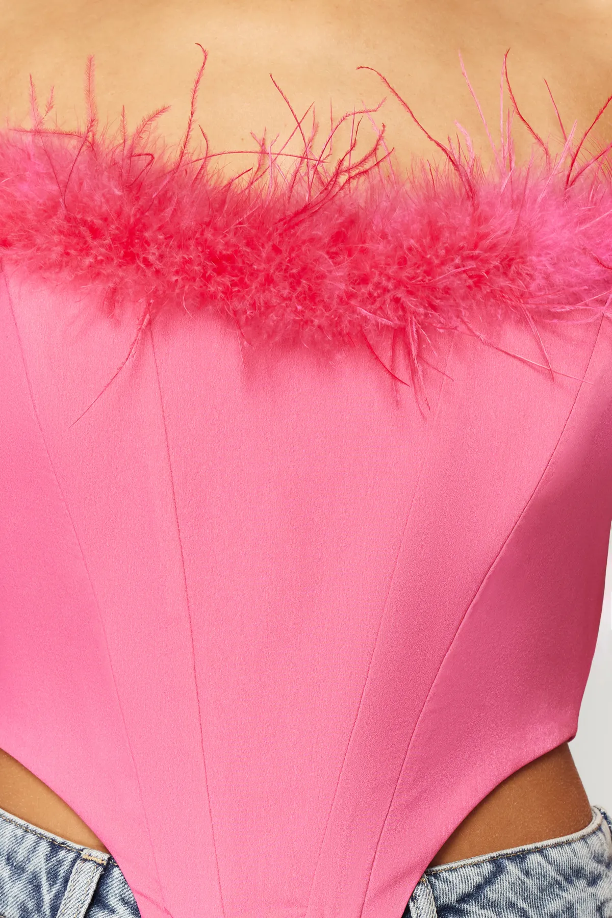 Trendyol Collection  Fuchsiafarbenes, gefüttertes, gewebtes Otrish-Bustier TPRSS22BS00018