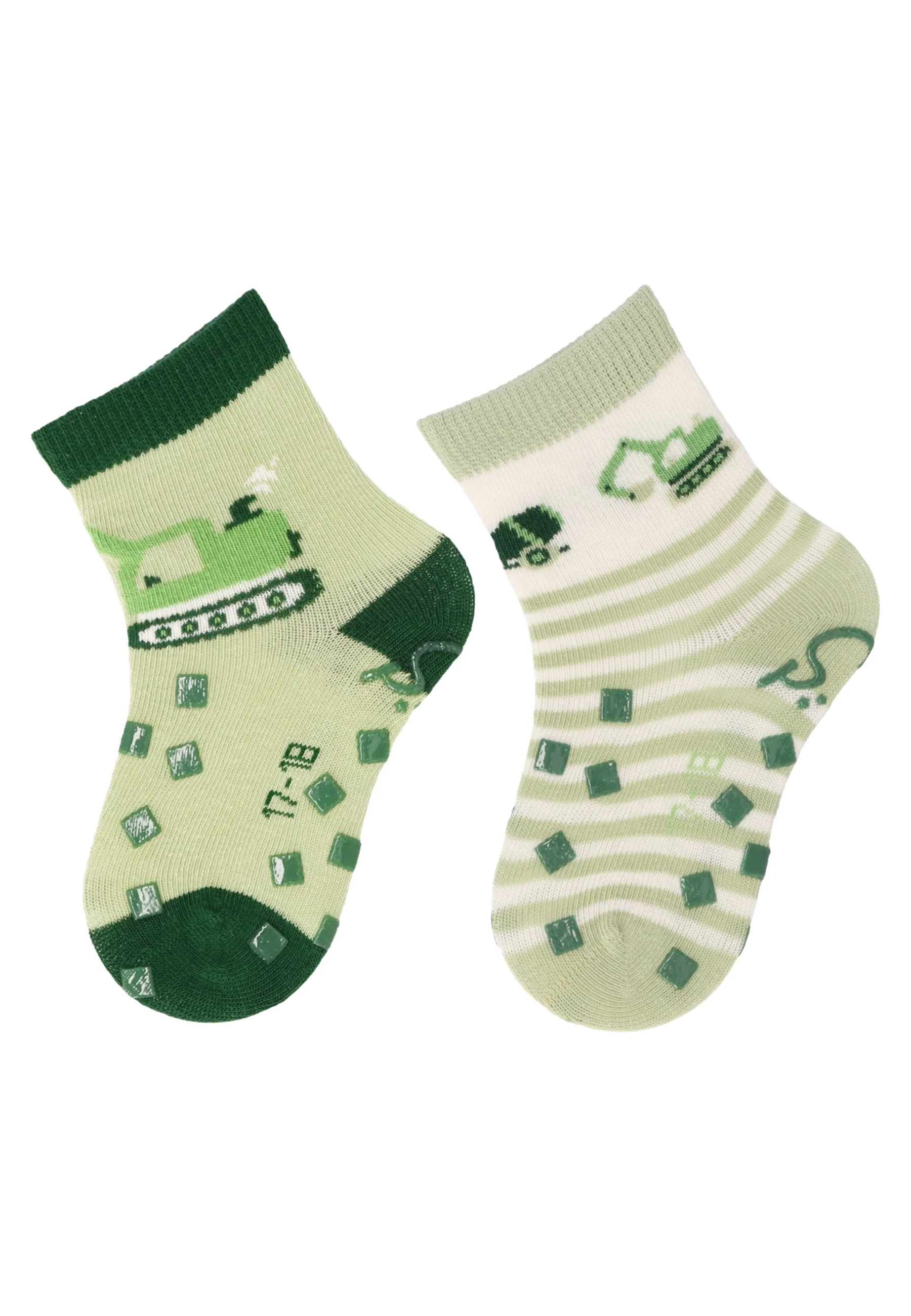 ABS Krabbelsocken im 2er Pack mit Motiv Bagger