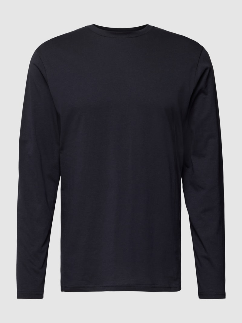 Longsleeve mit Rundhalsausschnitt in marineblau