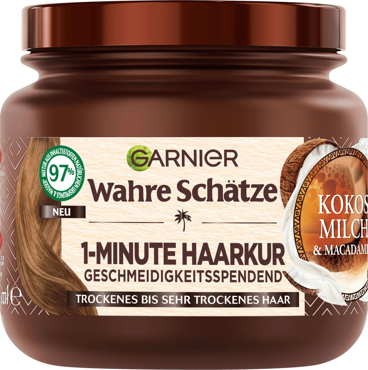Haarkur 1-Minute Kokosmilch & Macadamia, 340 ml