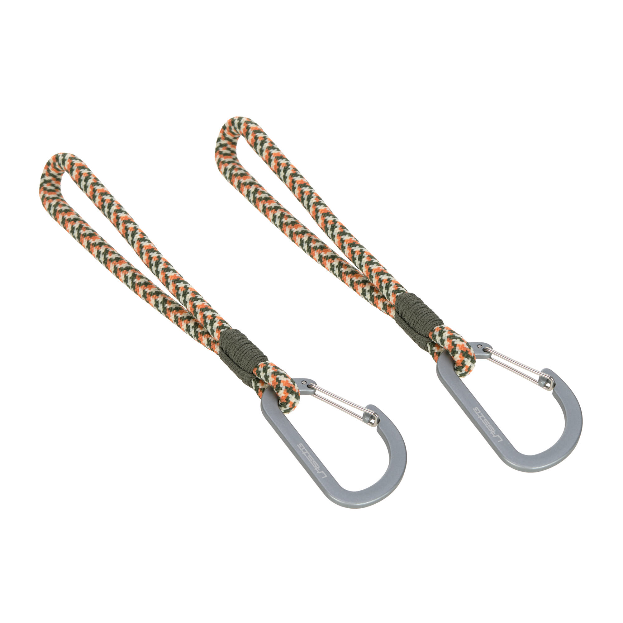 Kinderwagenhaken 2er Set - Karabiner, Oliv Rot