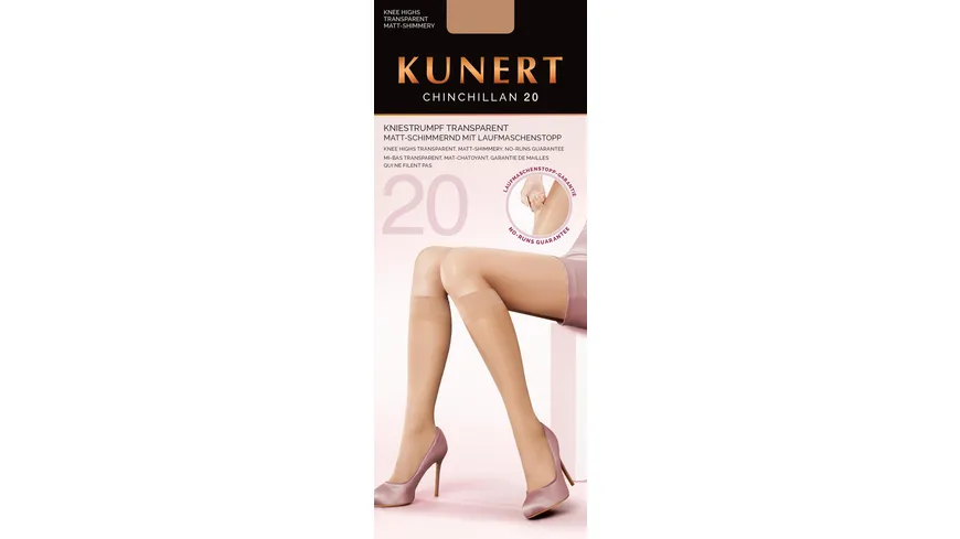 KUNERT Damen Kniestrümpfe Chinchillan 20 DEN cashmere