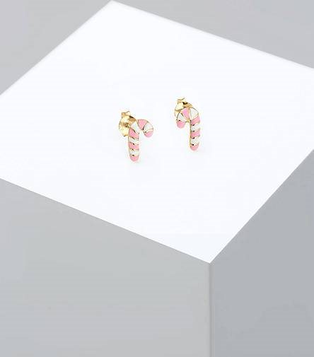 Elli Ohrringe Kinder Stecker Zuckerstangen Emaille 925er Silber