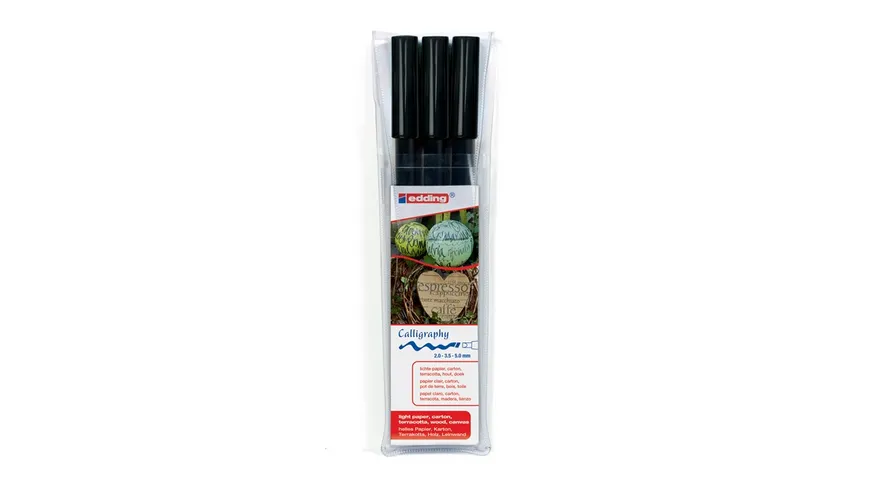 edding Kalligrafie-Stift 1255 3-er Etui schwarz