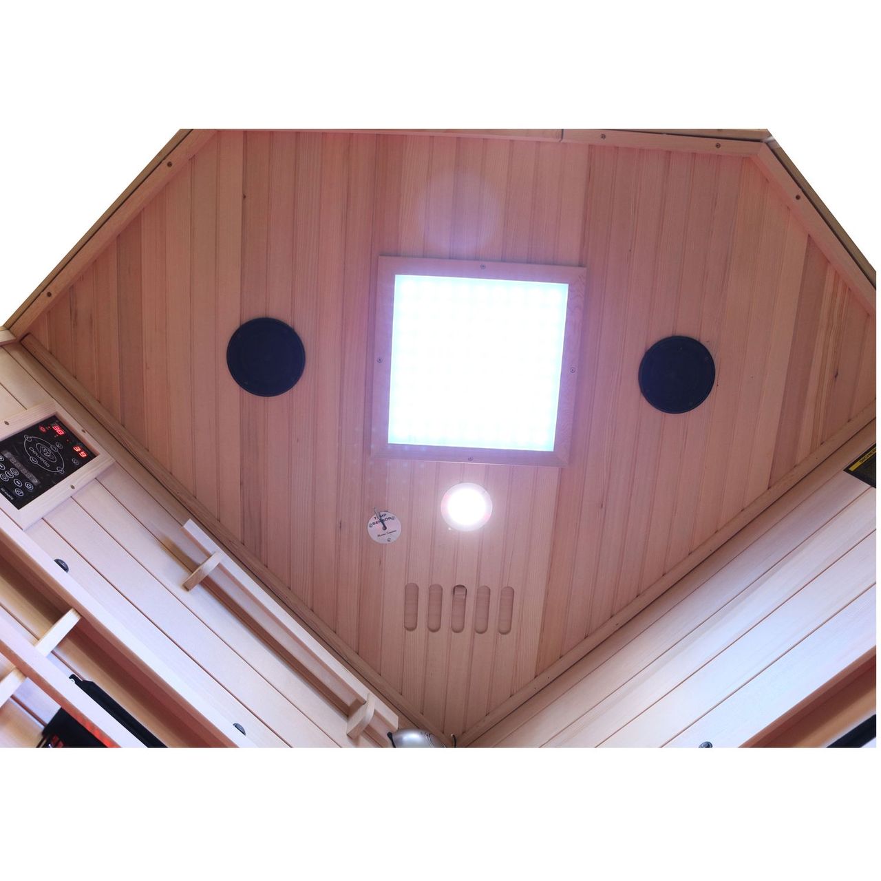 Dewello Infrarotkabine Infrarotsauna BRANDON 120cm x 120cm x 190cm Vollspektrumstrahler