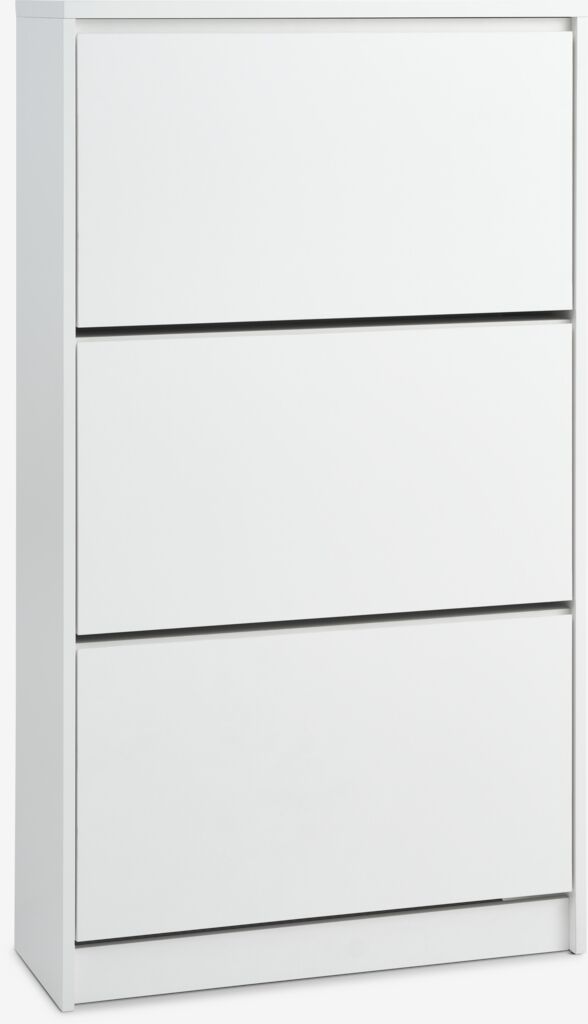 LIMFJORDEN LIMFJORDEN armoire à chaussures, 3 compartiments, blanc