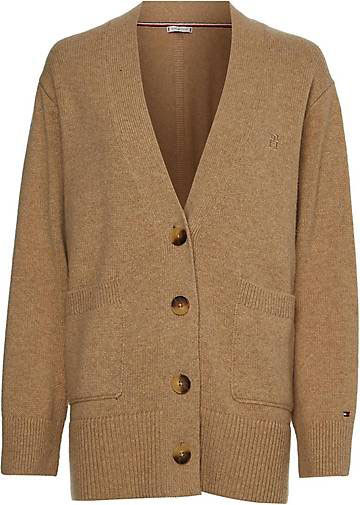 TOMMY HILFIGER Damen Strickjacke WOOL BLEND CARDIGAN Oversized Fit