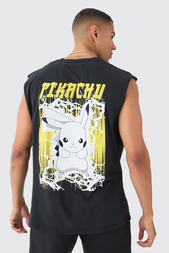 Oversize Tanktop mit lizenziertem Pokemon Pikachu Print