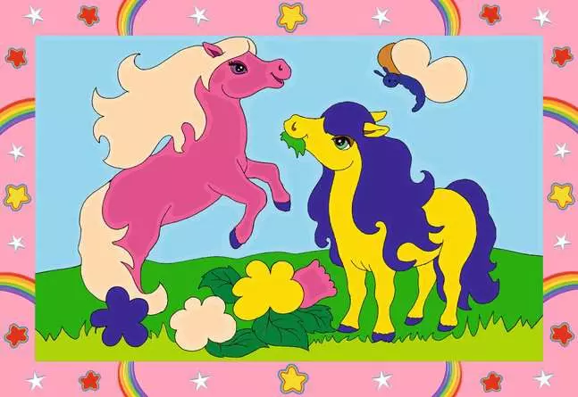 CreArt Süße Ponys - Malen nach Zahlen für Kinder ab 5 Jahren