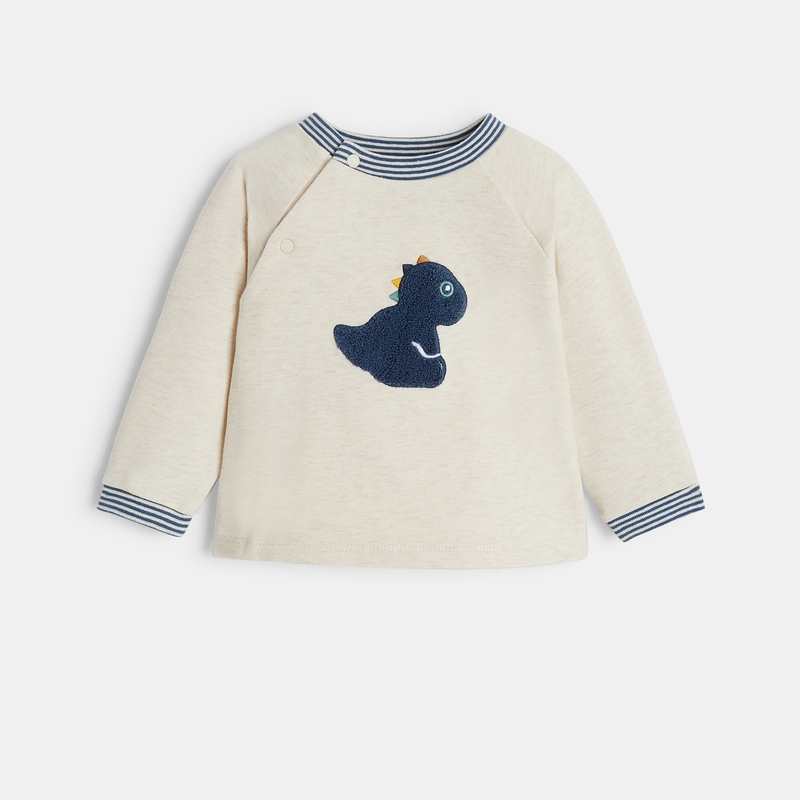 Pull dinosaure et pantalon en molleton bleu naissance