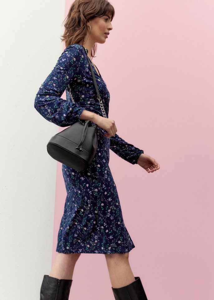 Kleid in Wickeloptik
