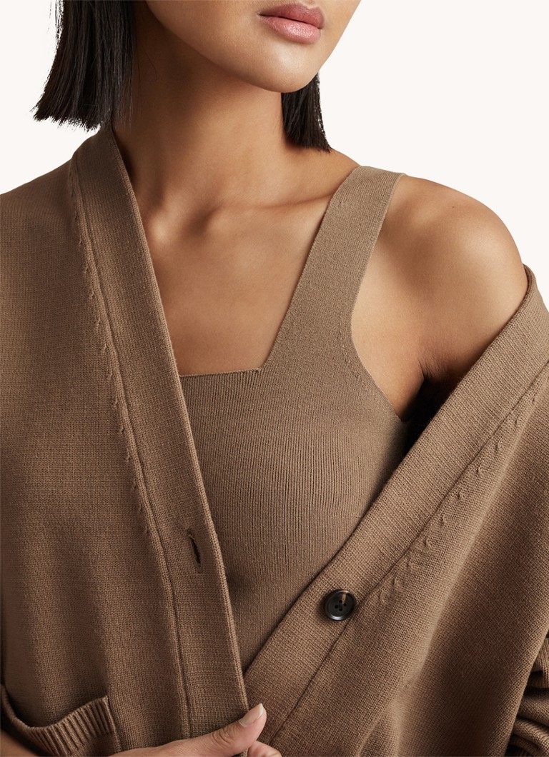 Vestă Reiss Harper din tricot fin cu buzunare laterale
