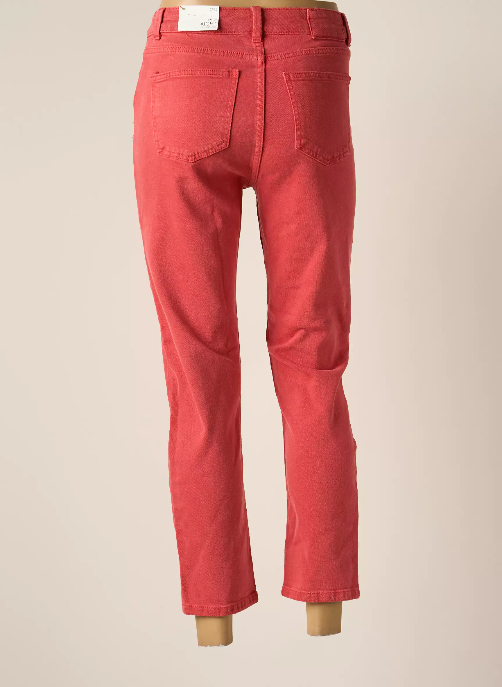 Only Pantalons Droits Femme couleur rouge