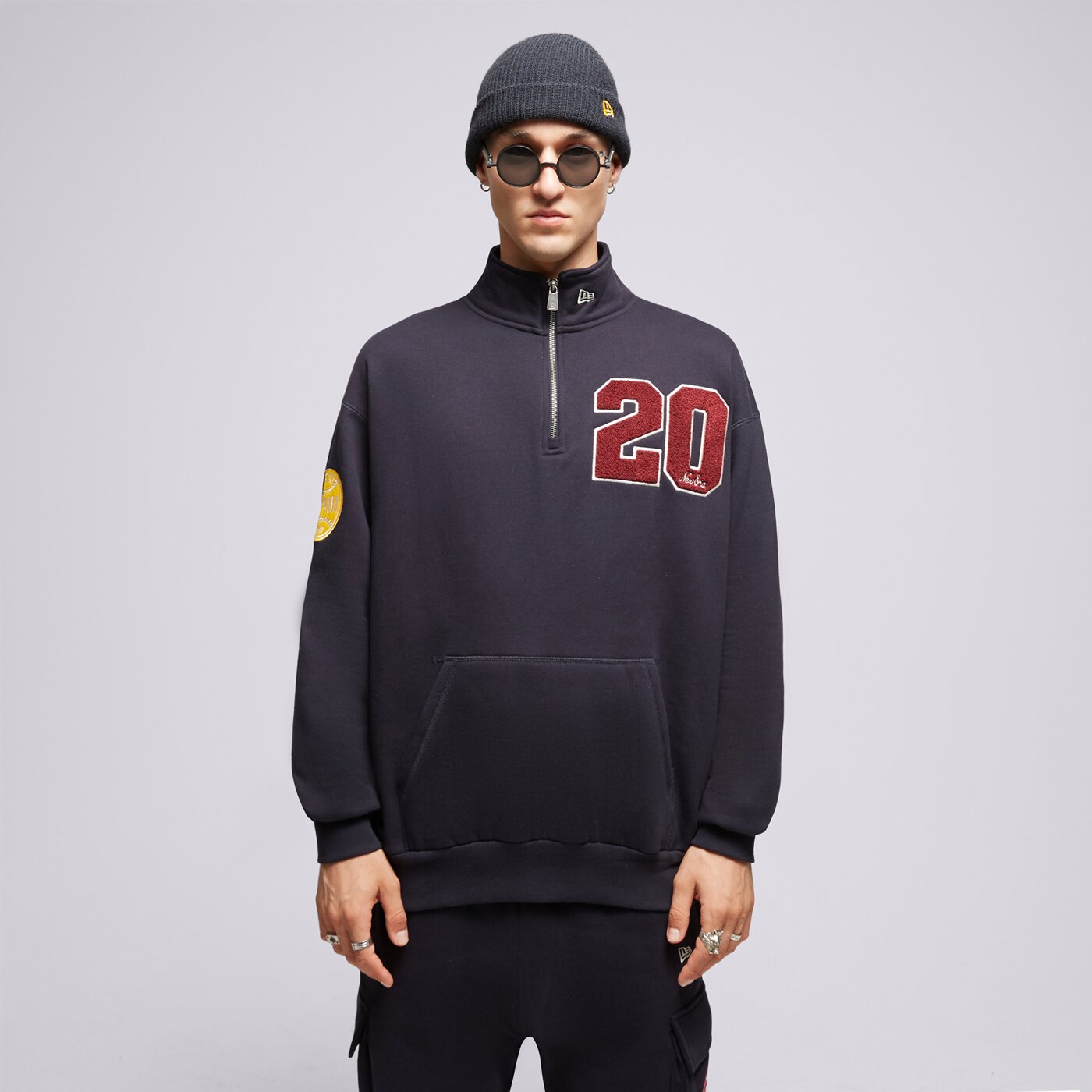 NEW ERA SWEATSHIRT MIT REIßVERSCHLUSS   NE QUARTER ZIP NONE Dunkelblau