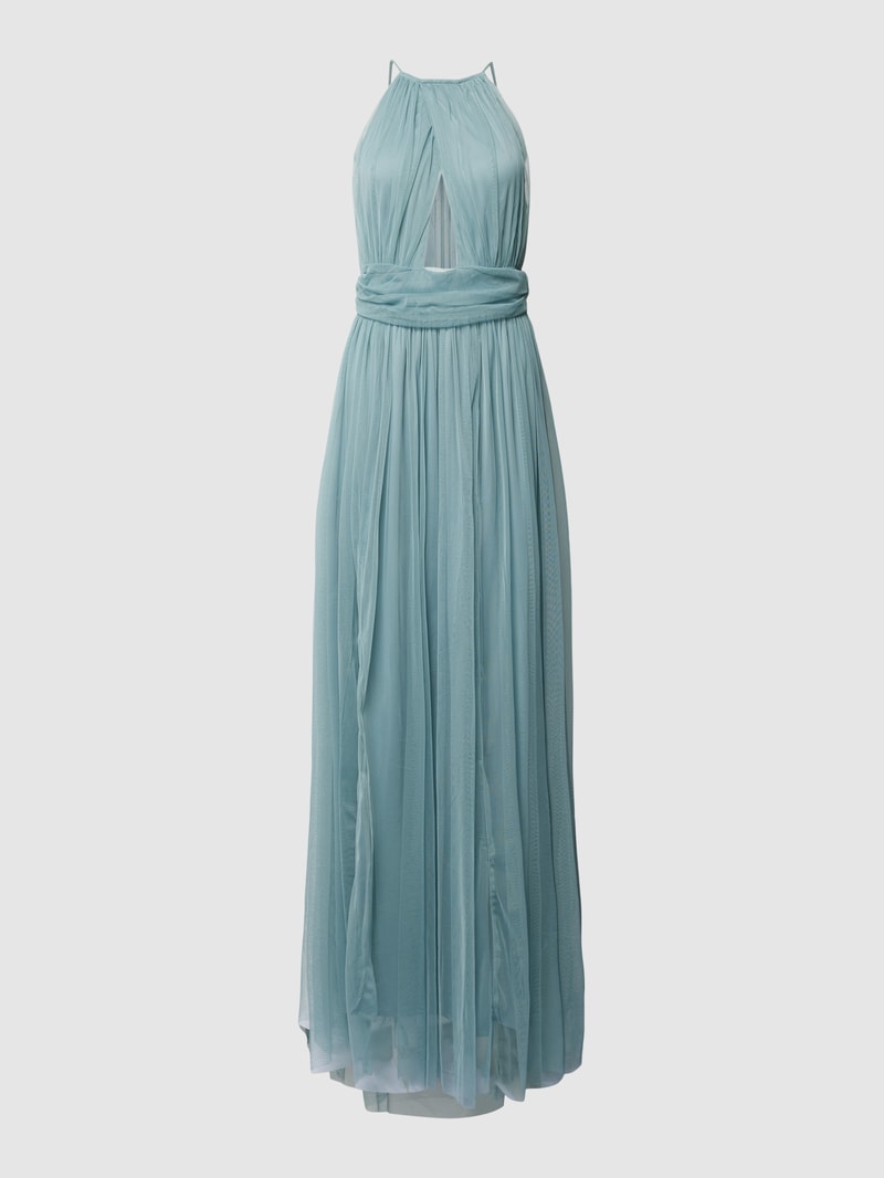 Abendkleid mit Cut Out in petrol