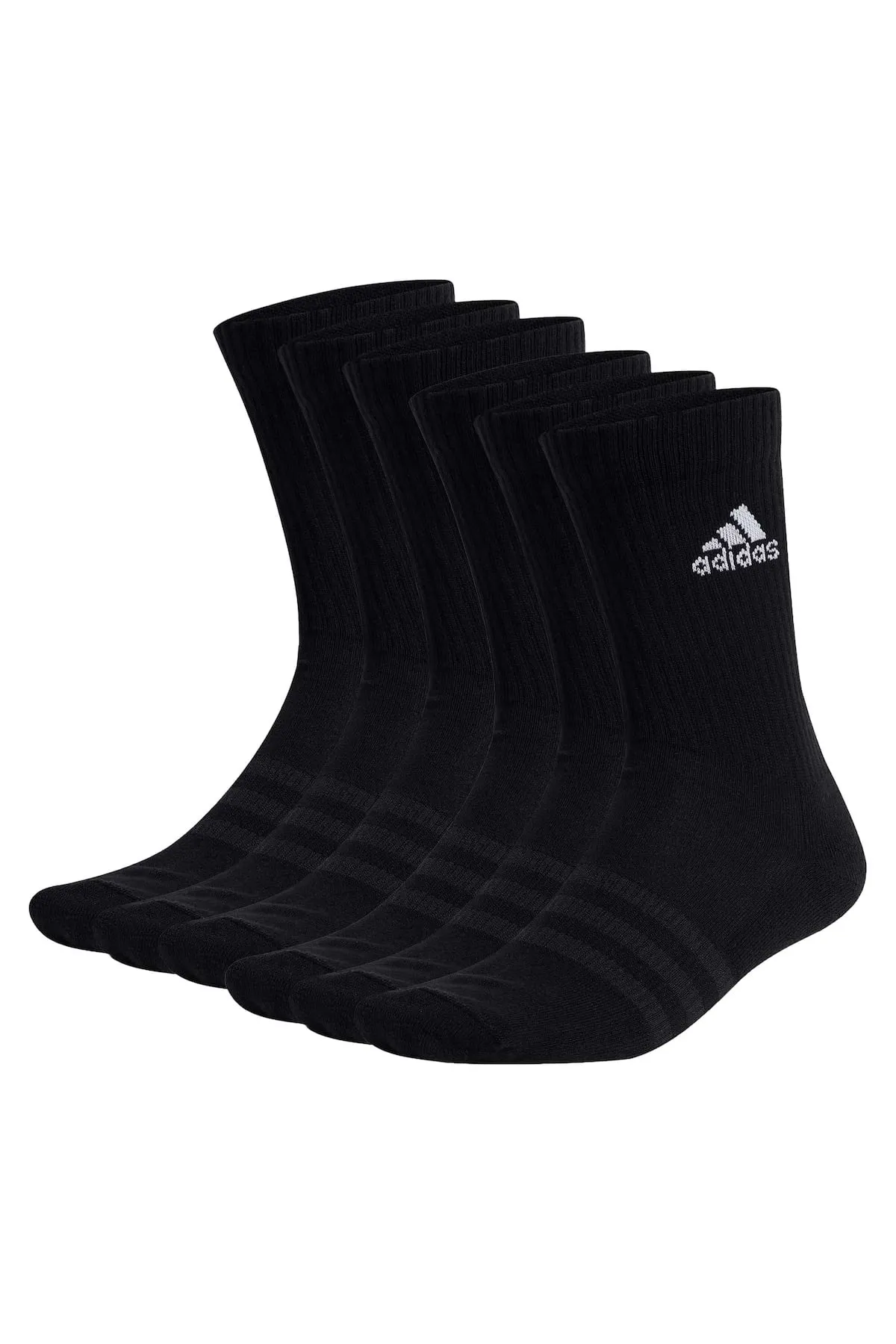 adidas  Unisex Socken, 6er Pack - Cushioned Crew, Logo, gepolstert, einfarbig