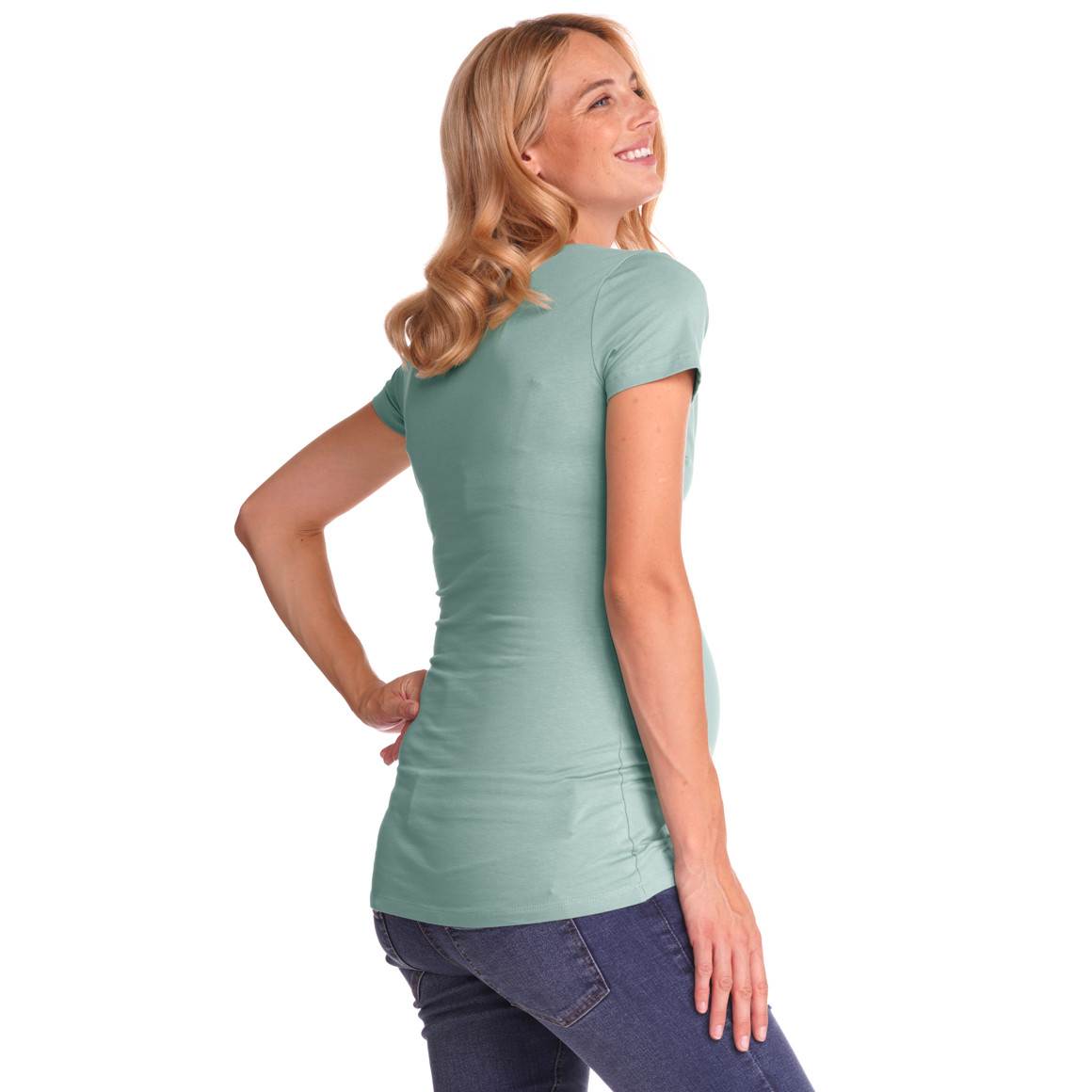 2 Damen Umstands-T-Shirts mit Stillfunktion